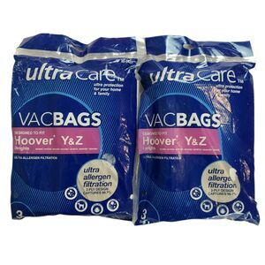 (6) VACBAGS Hoover Y & Z Vacuum Bag for WINDTUNNEL, Turbo Power NEW!! SEALED.